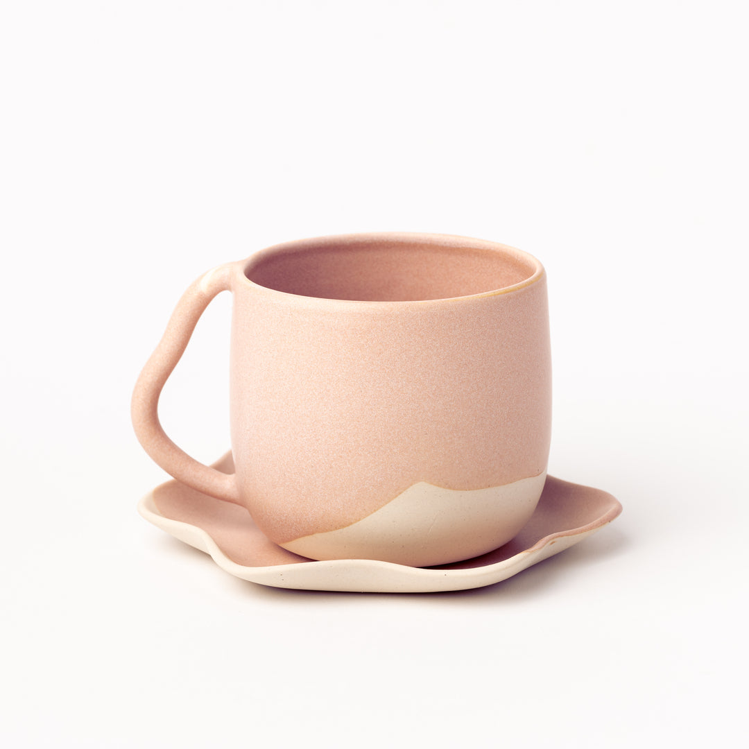 evelin cup in dusty rose color size large sudio mache