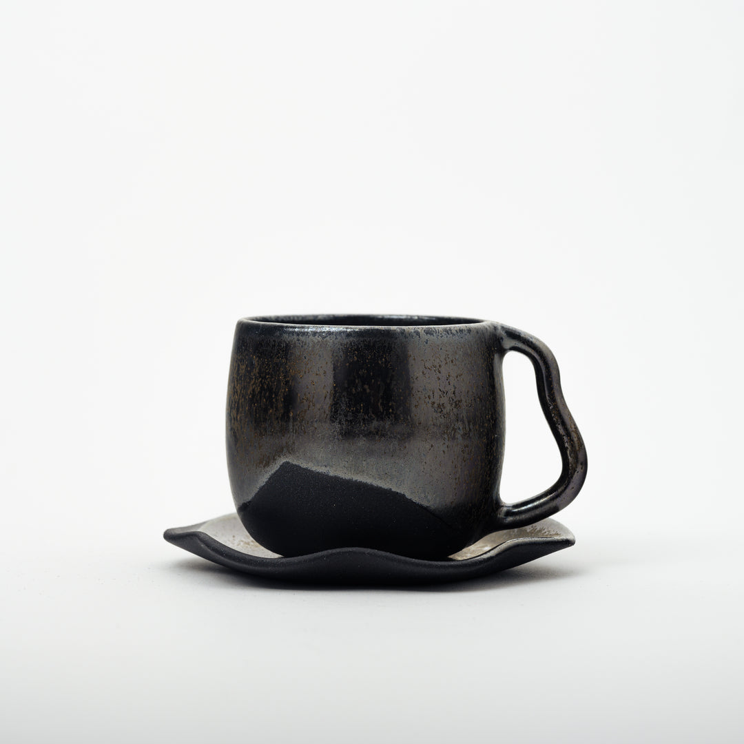 coffee cup evelin studio mache black color