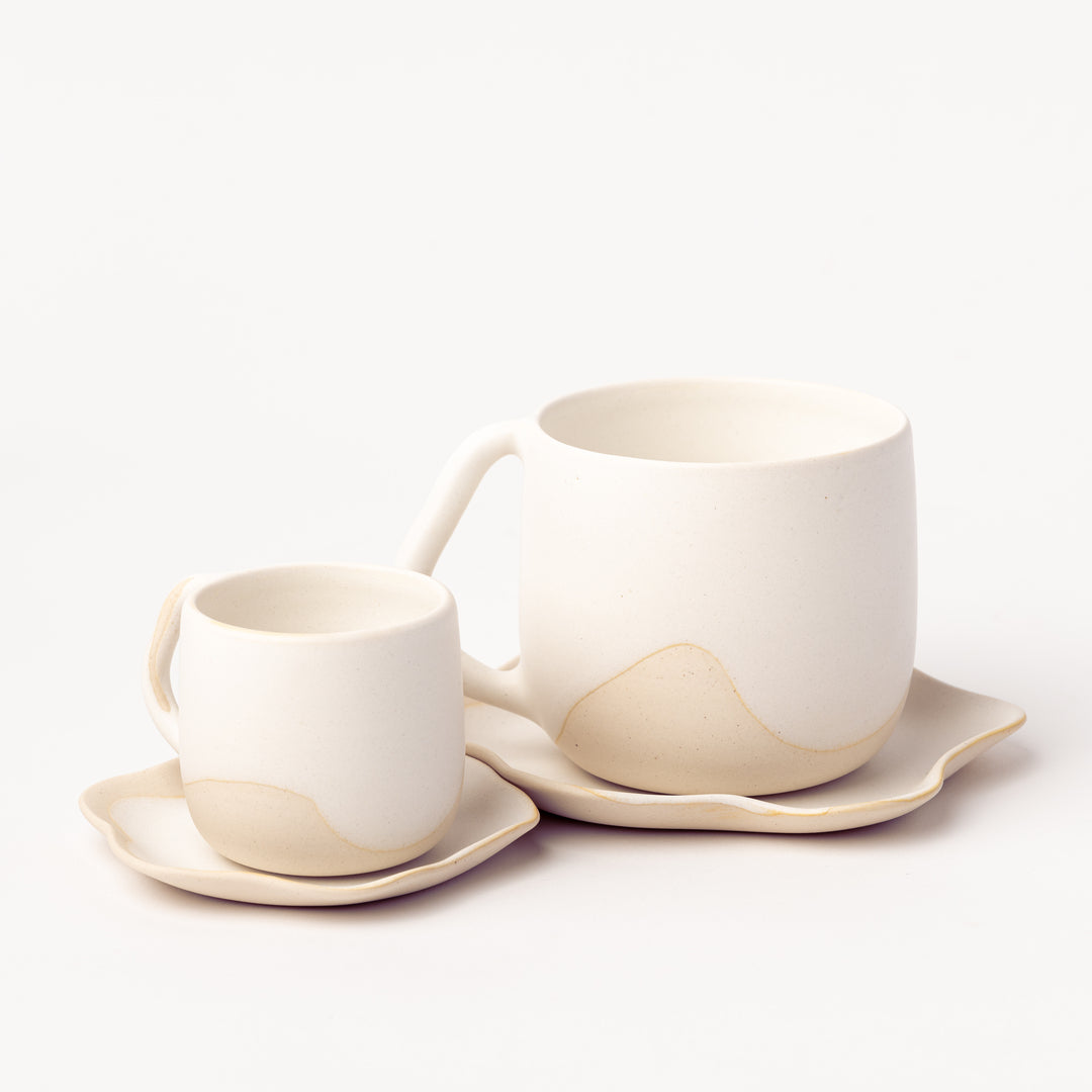 evelin cups in white size small and large studio mache