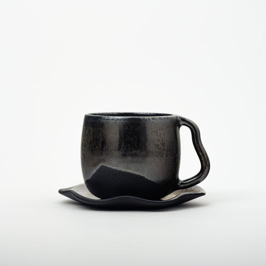 coffee cup evelin studio mache black color